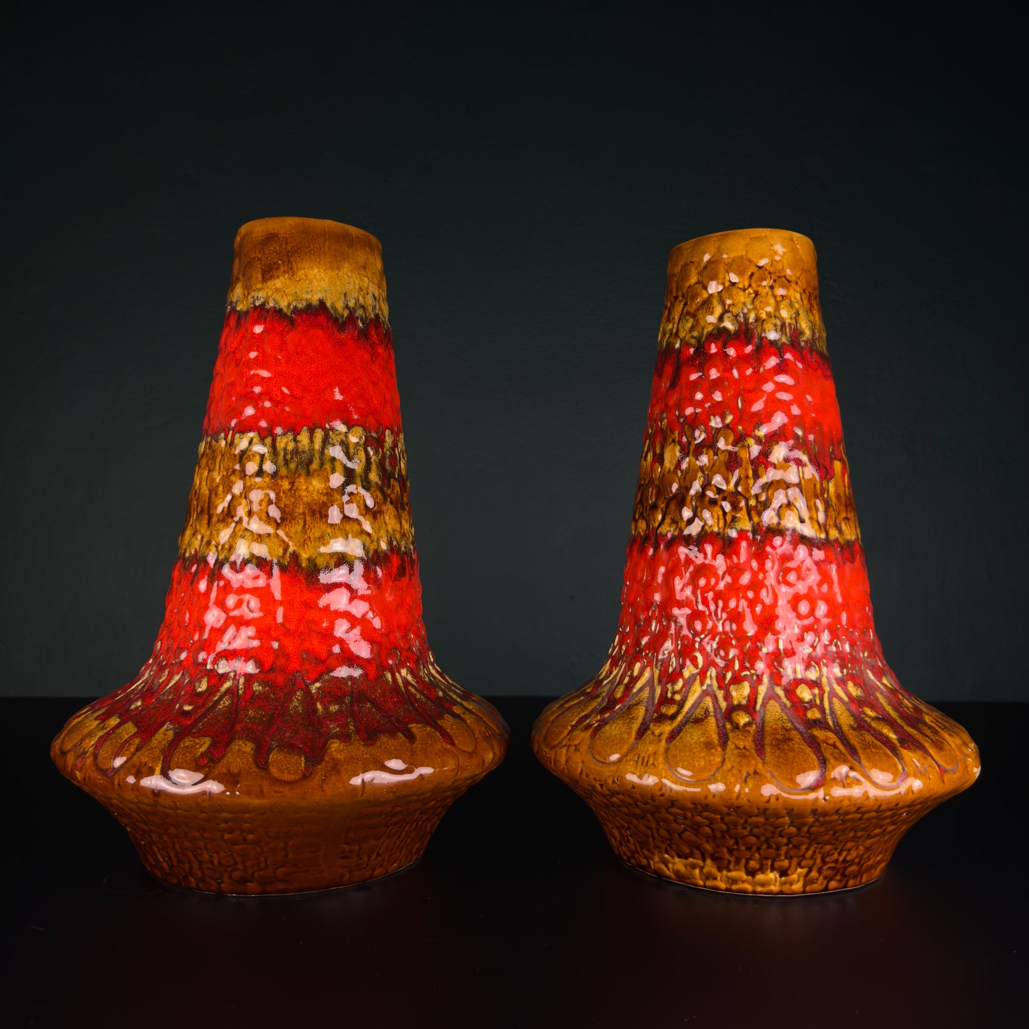 Vintage ceramic vase LAVA by KIL Liboje, Yugoslavia 1960s