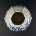 Vintage Blue Ceramic Vase by Bassano, Italy 1970s