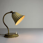 Small vintage metal table lamp Tulip, Italy 1950s