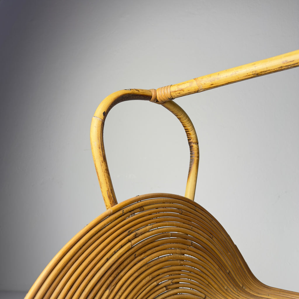 Vintage Bamboo magazine rack by Vivai Del Sud, Italy 1960s