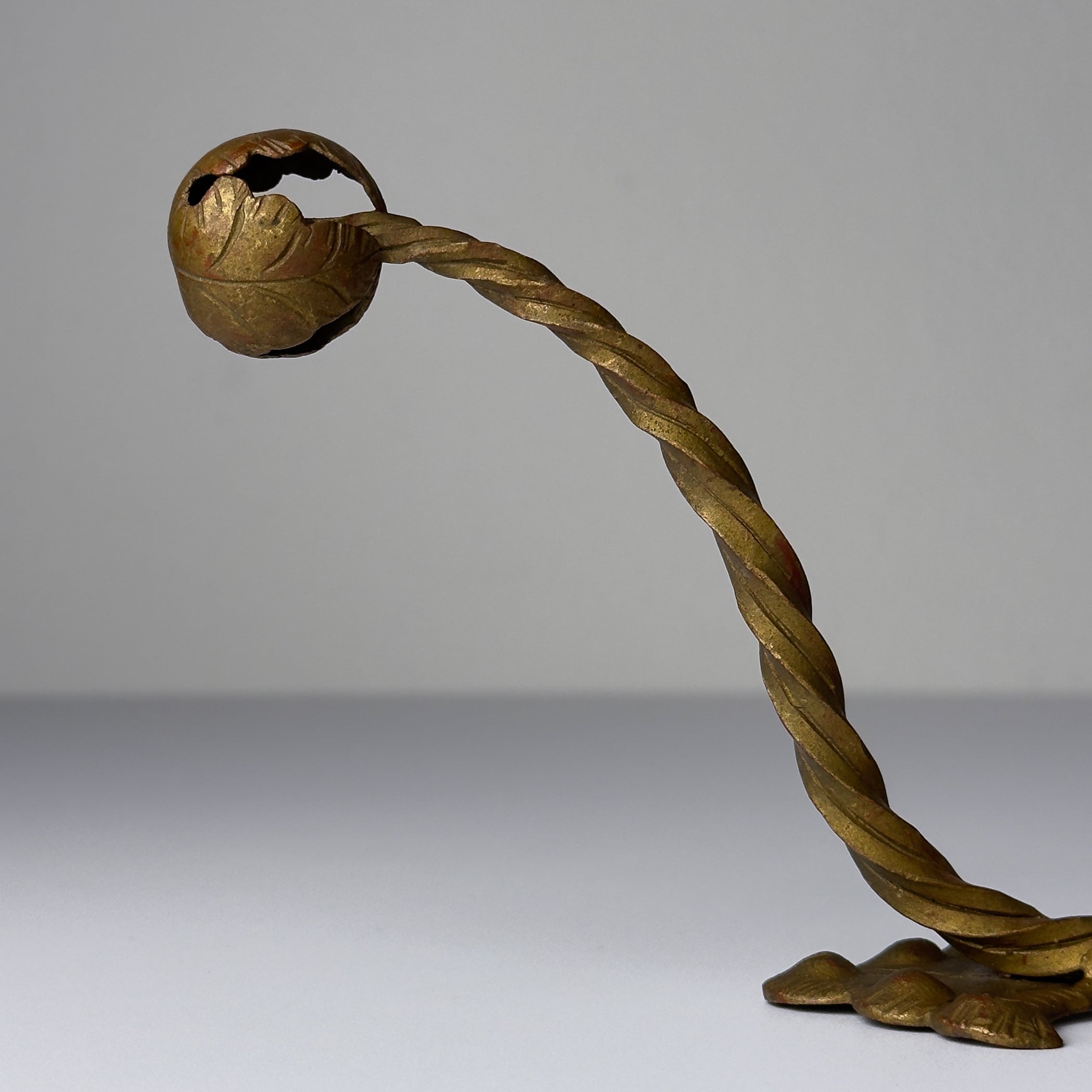Antique bronze wall hook, Italy early 20th century