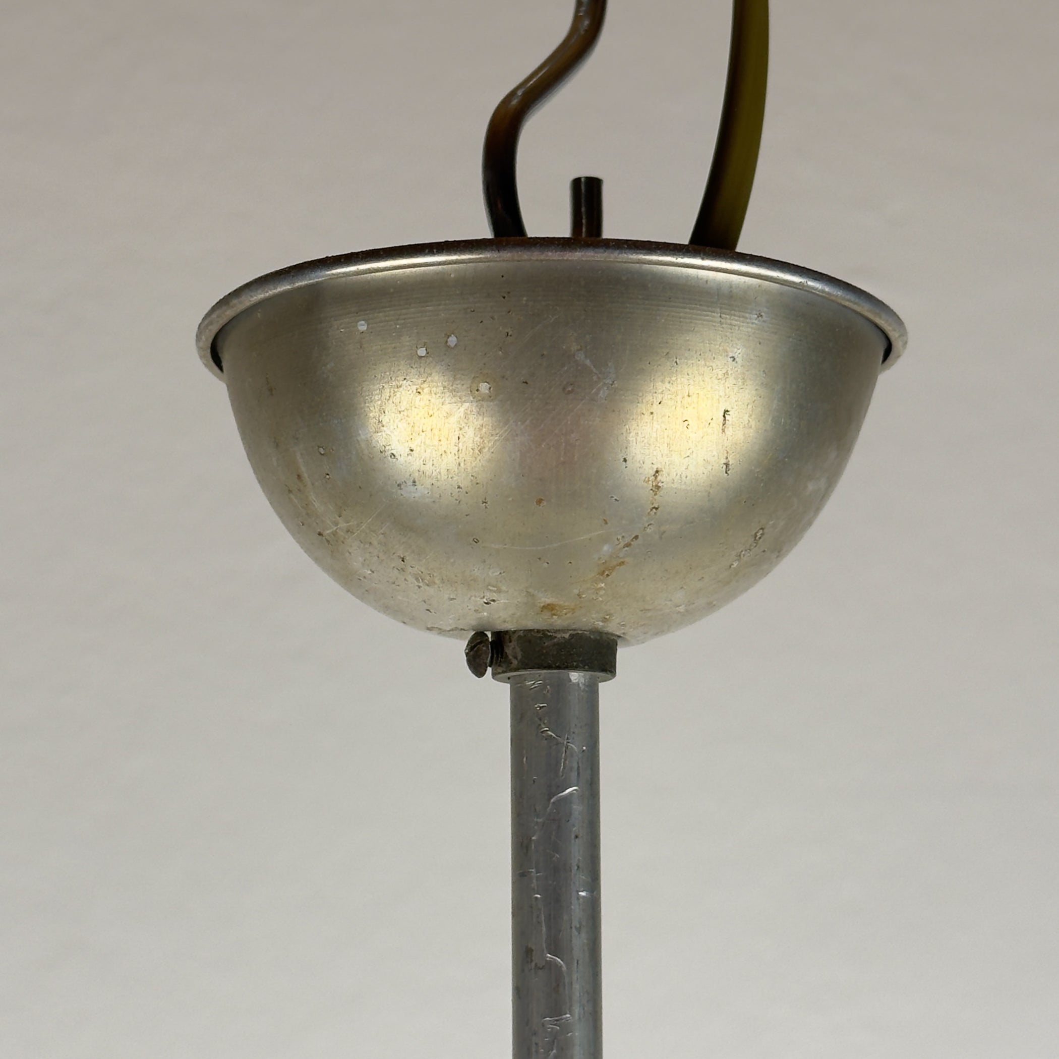 Vintage murano sphere ball pendant lamp Italy 1950s, Mid-century italian lighting