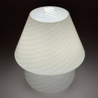 Original vintage swirl murano glass table lamp Mushroom, Italy 1970s