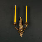Antique Empire Bronze Wall Candle Sconce, Italy, Late 19th Century