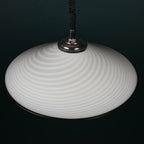 Vintage Swirl Murano Glass Pendant Lamp, Italy 1970s
