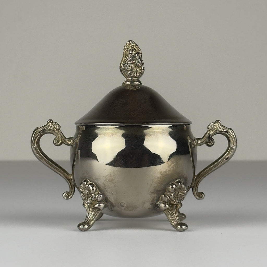 Vintage Metal Coffee or Tea Set of 3, Italy 1980s