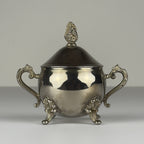Vintage Metal Coffee or Tea Set of 3, Italy 1980s