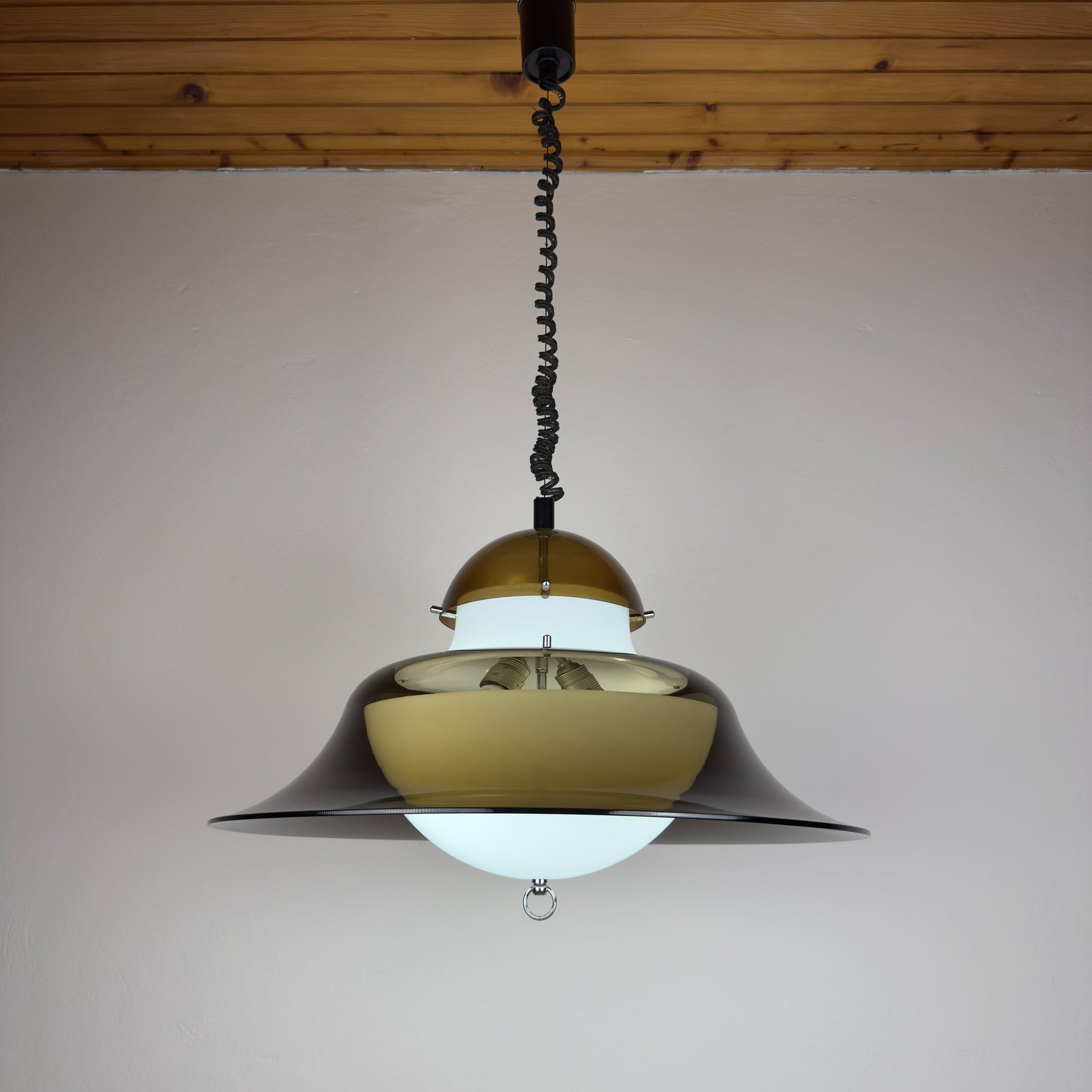 Vintage pendant lamp by Sijaj Hrastnik, style KD14 Sergio Asti for Kartell, Yugoslavia 1960s