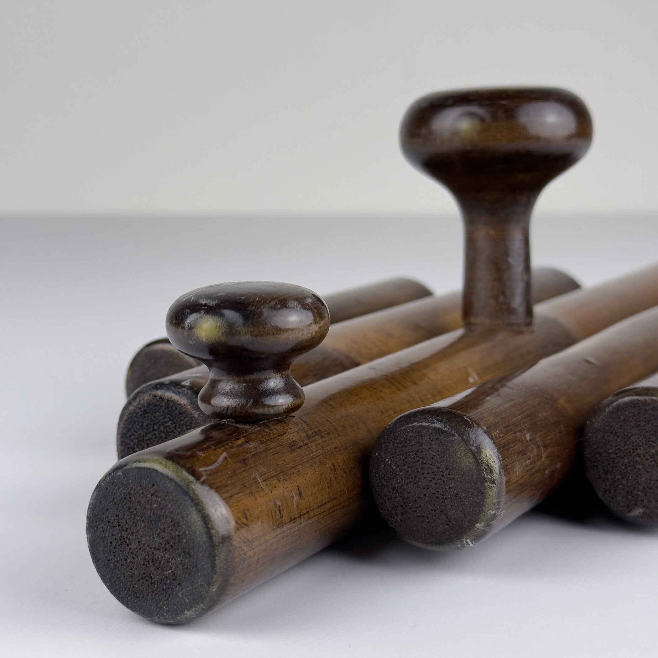 Vintage wooden hangers, Italy, 1970s, Set of 2