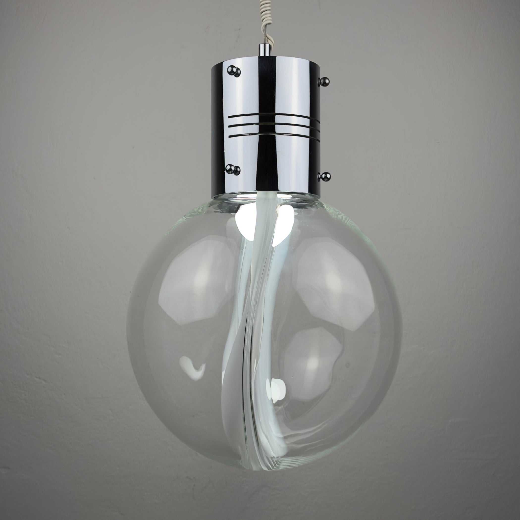 Vintage pendant lamp Membrane by Toni Zuccheri for Venini, Italy 1960s