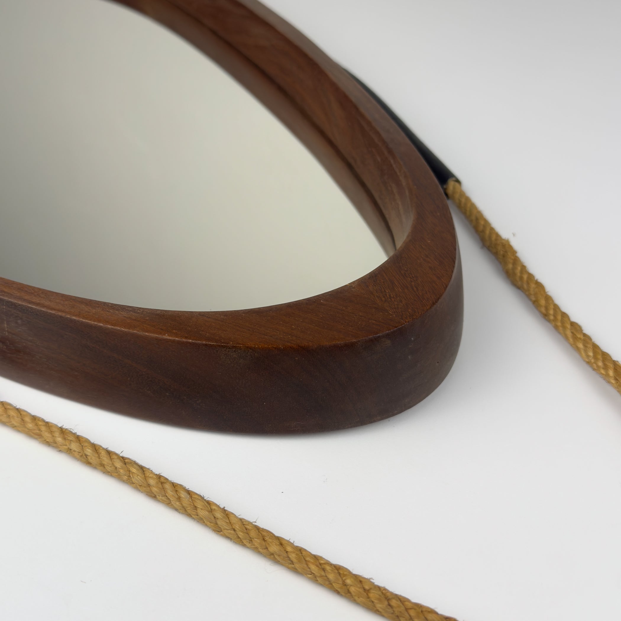 Mid-century Wall Mirror with Teak, Italy 1960s
