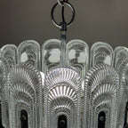 Vintage large crystal chandelier by Kaiser Leuchten, Germany 1960s
