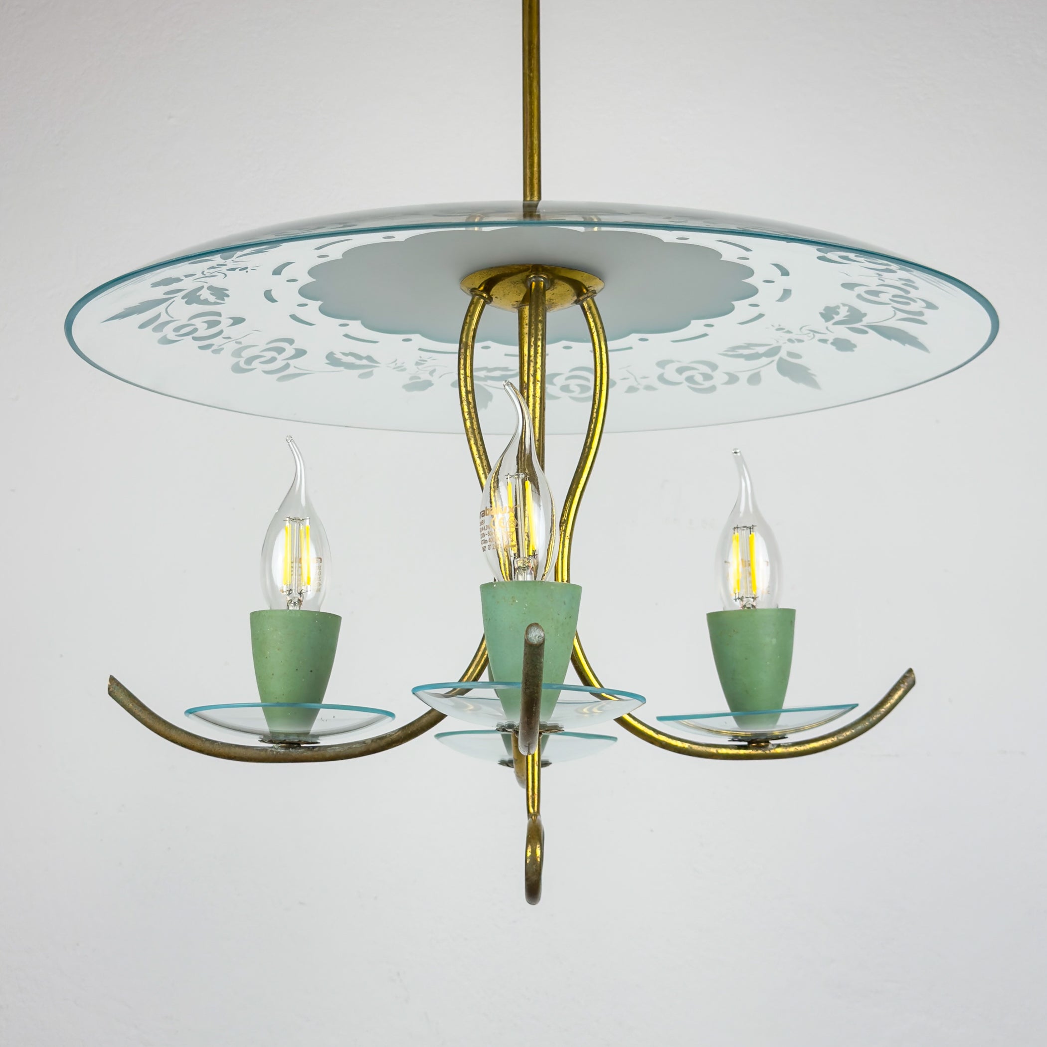 Vintage chandelier by Pietro Chiesa for Fontana Arte, Italy 1930s
