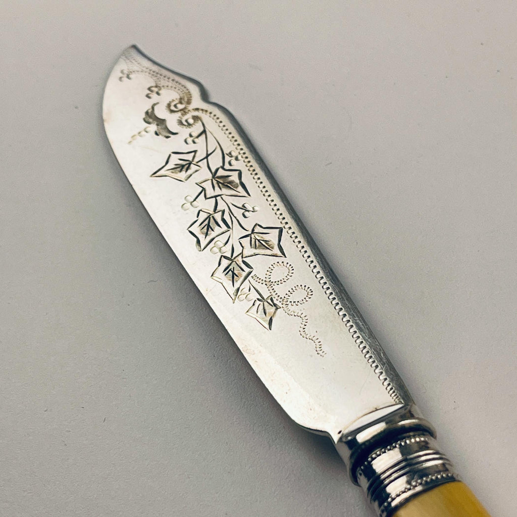 Antique Silver Plated Set Fish Knifes & Forks for 12 people, Sheffield England, 1910s