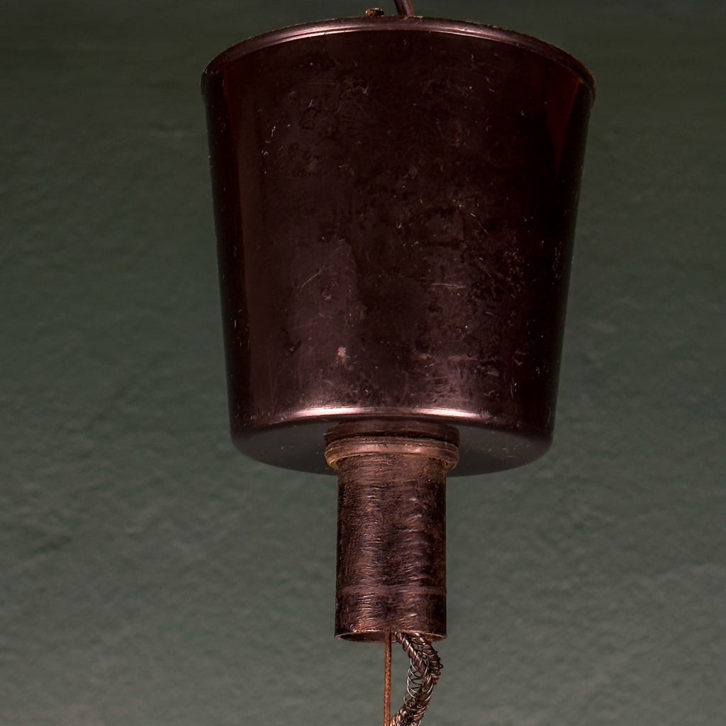 Vintage Swirl Murano Glass Pendant Lamp, Italy 1970s