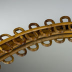 Vintage Oval Bamboo Mirror, attributed Franco Albini, Italy 1960s