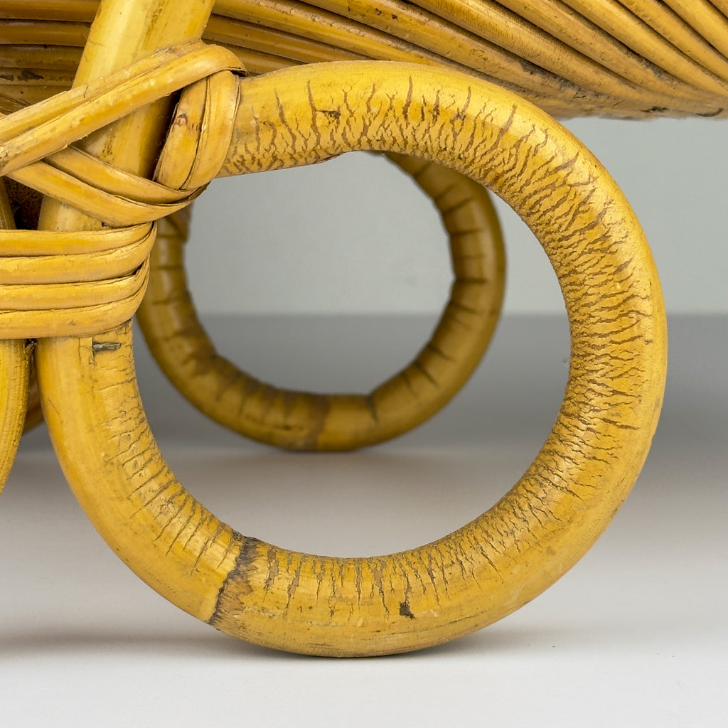 Vintage Bamboo magazine rack by Vivai Del Sud, Italy 1960s