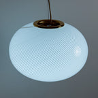 Classic swirl murano pendant lamp Vetri Murano, Italy 1970s