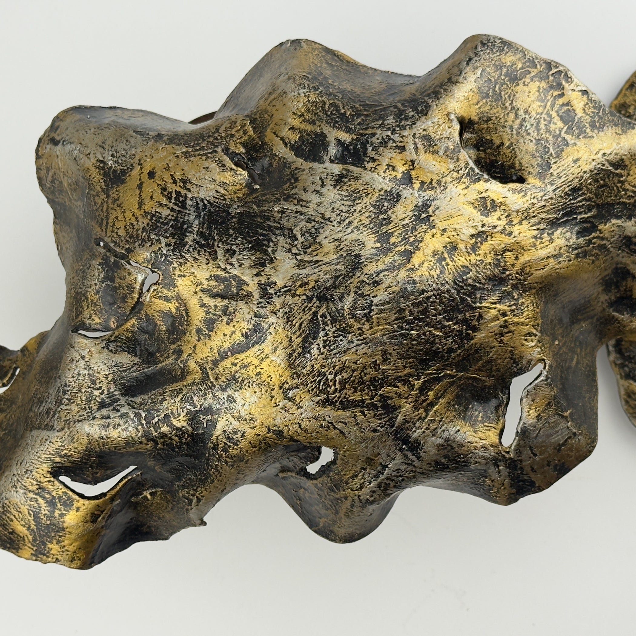 Original metal Brutalist wall lamp by Salvino Marsura, Italy 1970s
