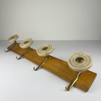 Vintage Art Deco brass & bakelite hanger, Italy 1950s