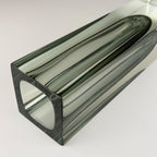 Sommerso gray Murano glass vase, style Flavio Poli, Italy 1970s