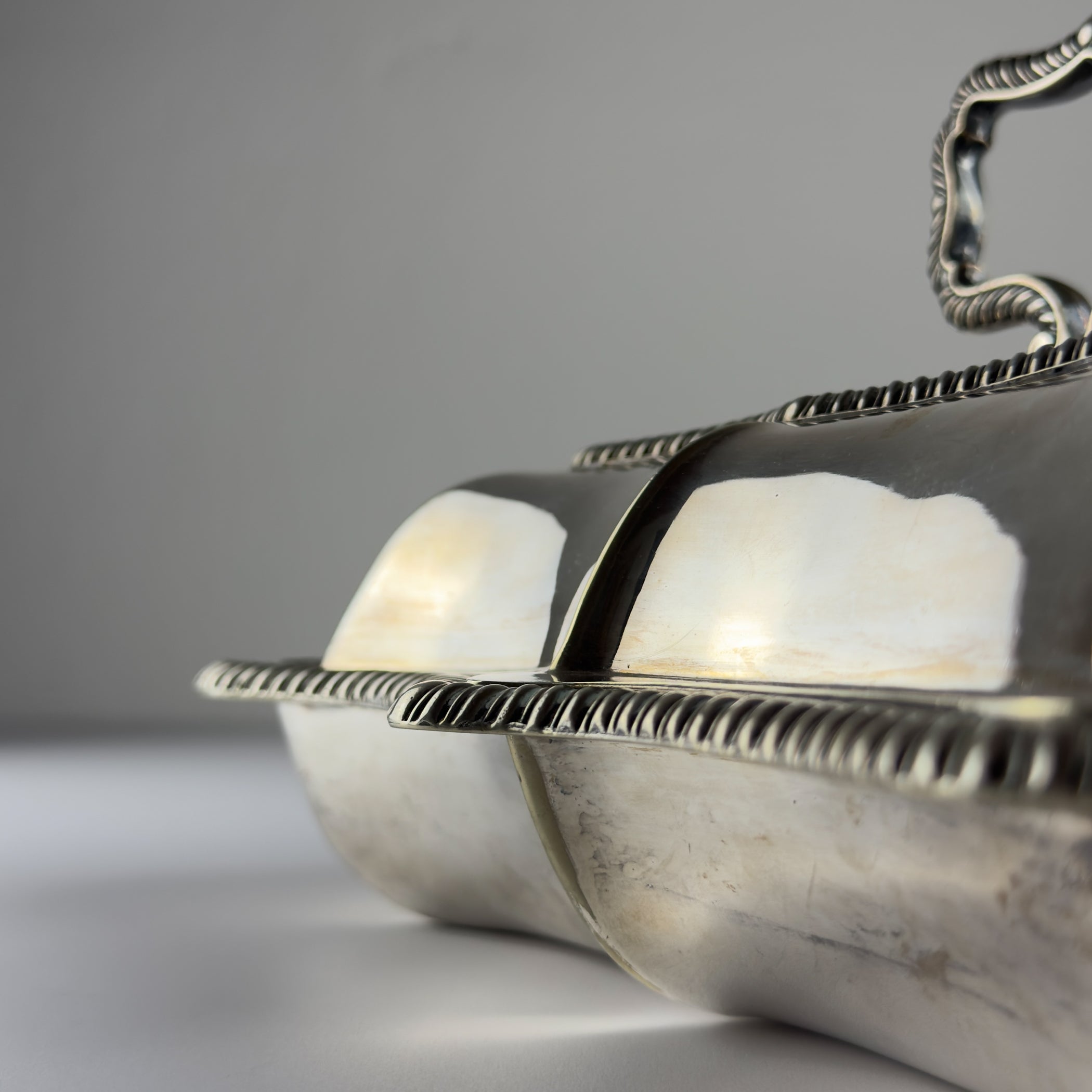 Antique Silver Plated Sheffield Serving Dish And Cover, England, early 20th century