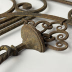 Antique wall decorative panel of wrought iron, Italy 1920s