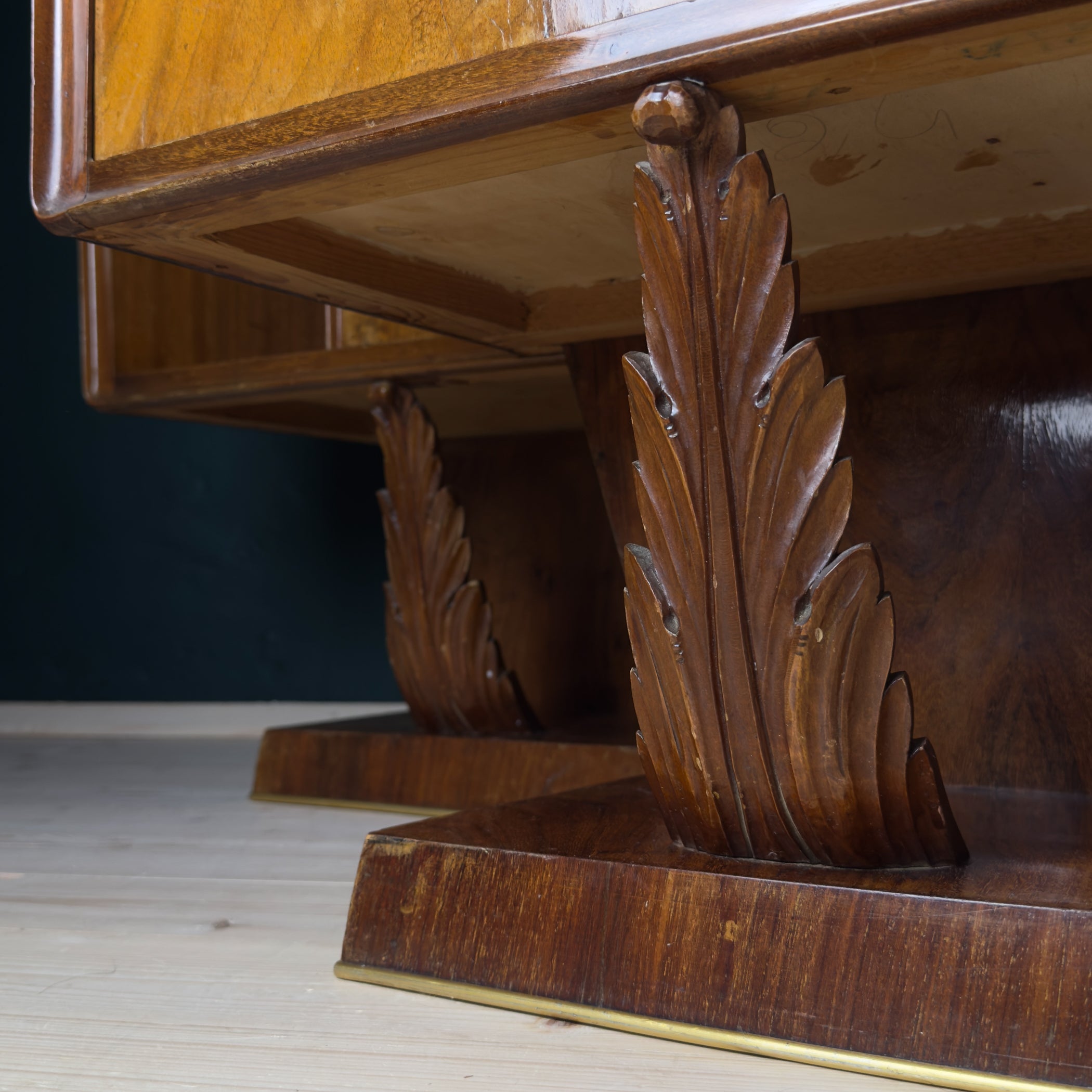 Vintage wood nightstands, Italy 1950s, Set of 2