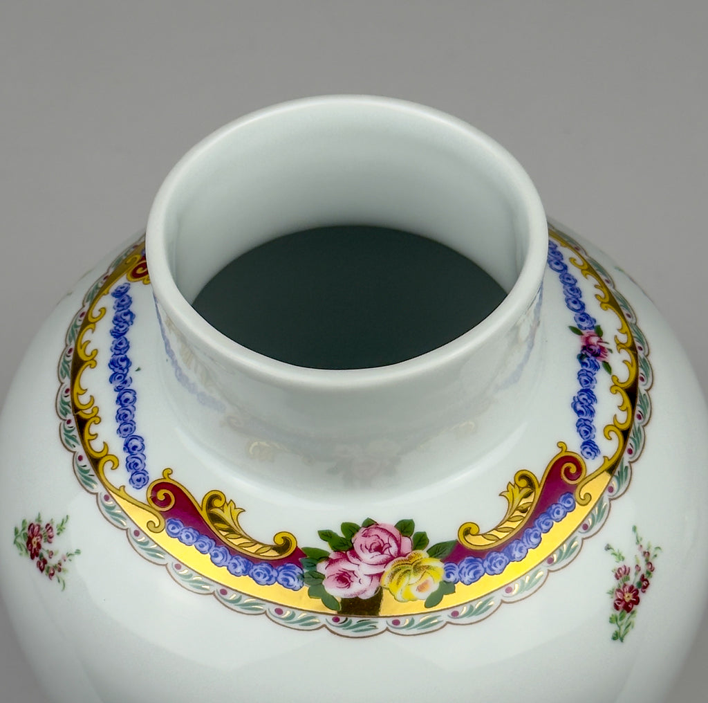 Vintage porcelain ginger jar by Limoges, France, 1970s