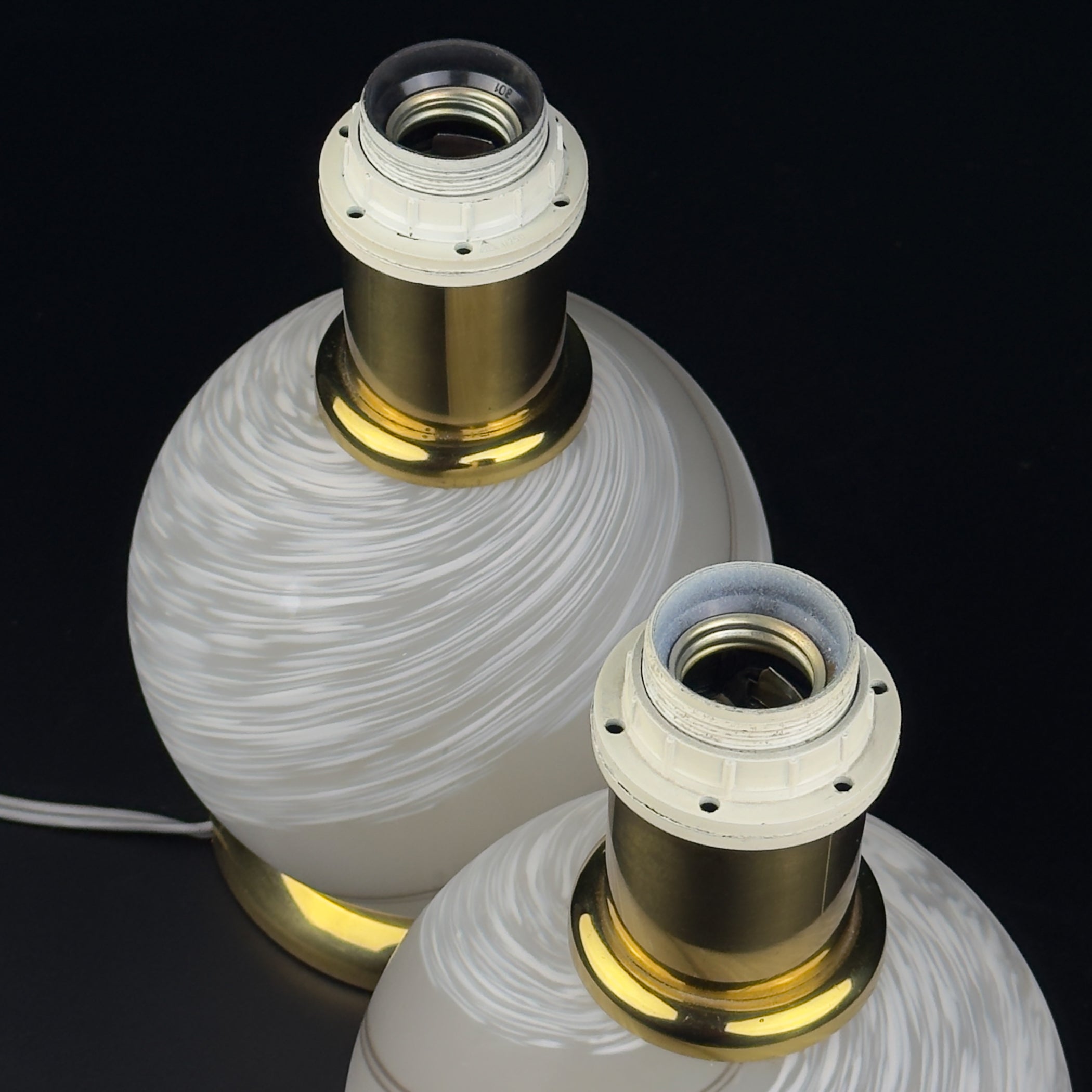 Vintage Murano Table Lamps, Italy 1970s, Set of 2