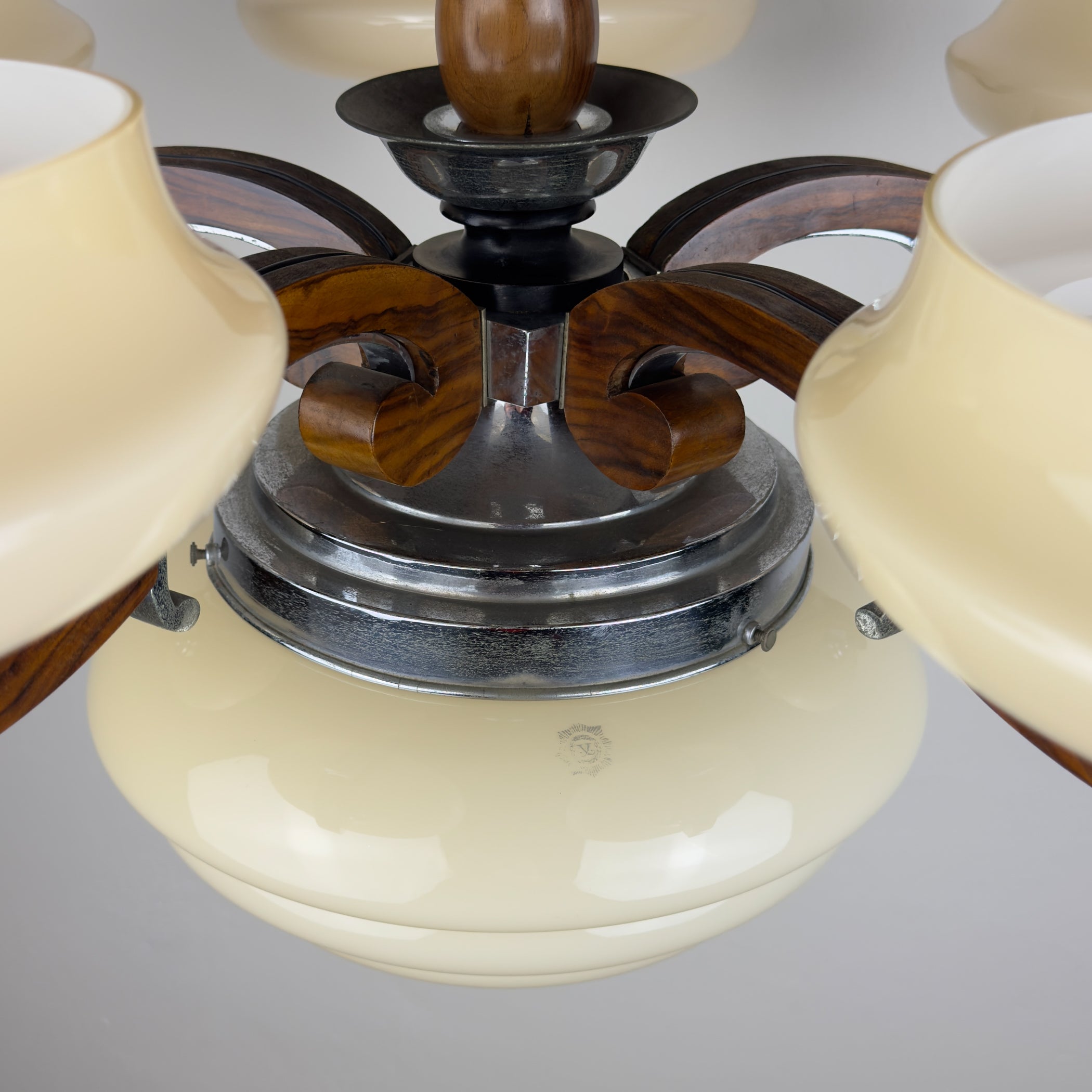 Art Deco Large Chandelier, Italy 1950s