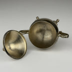 Vintage Metal Coffee or Tea Set of 3, Italy 1980s