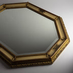 Vintage Large Wooden Wall Mirror, Italy 1930s