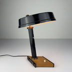 Vintage metal desk lamp by Oscar Torlasco, Italy 1950s