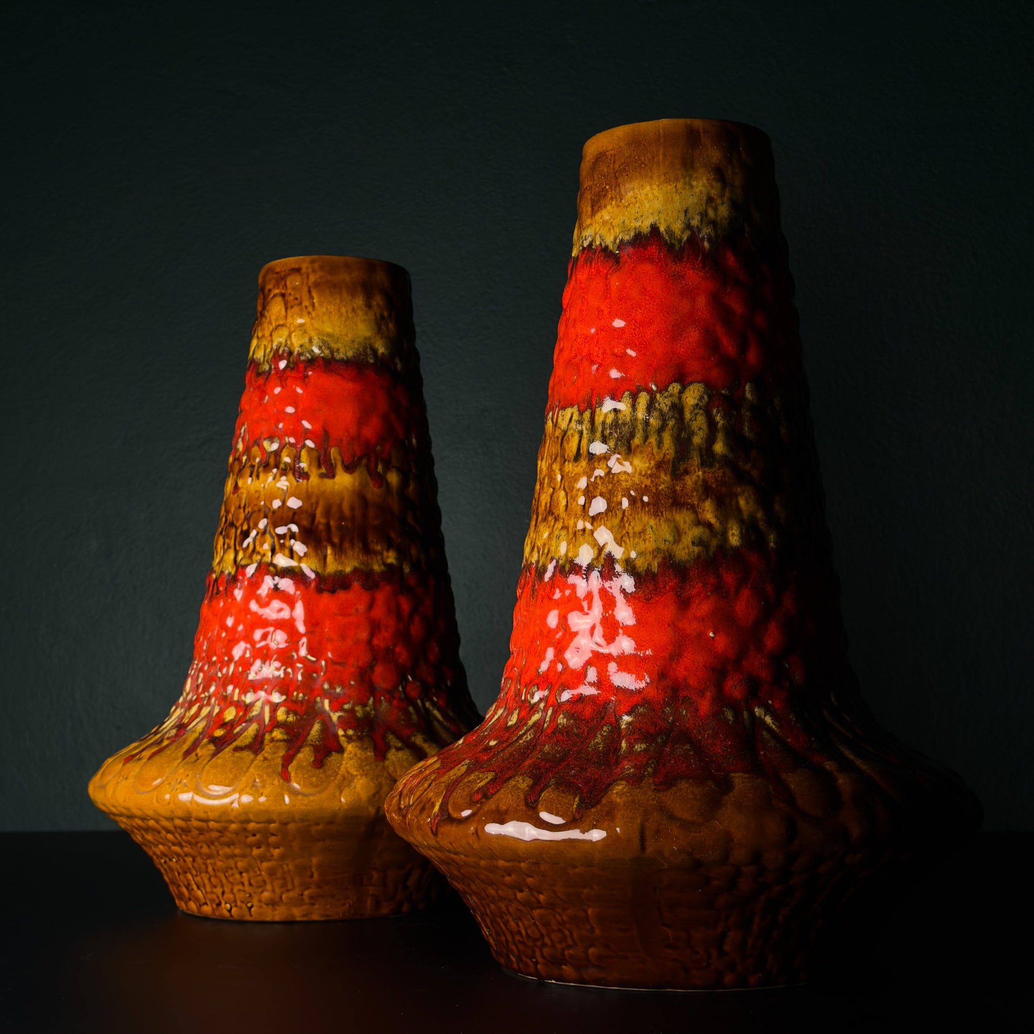 Vintage ceramic vase LAVA by KIL Liboje, Yugoslavia 1960s