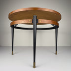 Vintage Italian Metal & Teak Wood Coffee Table by Silvio Cavatorta, 1950s