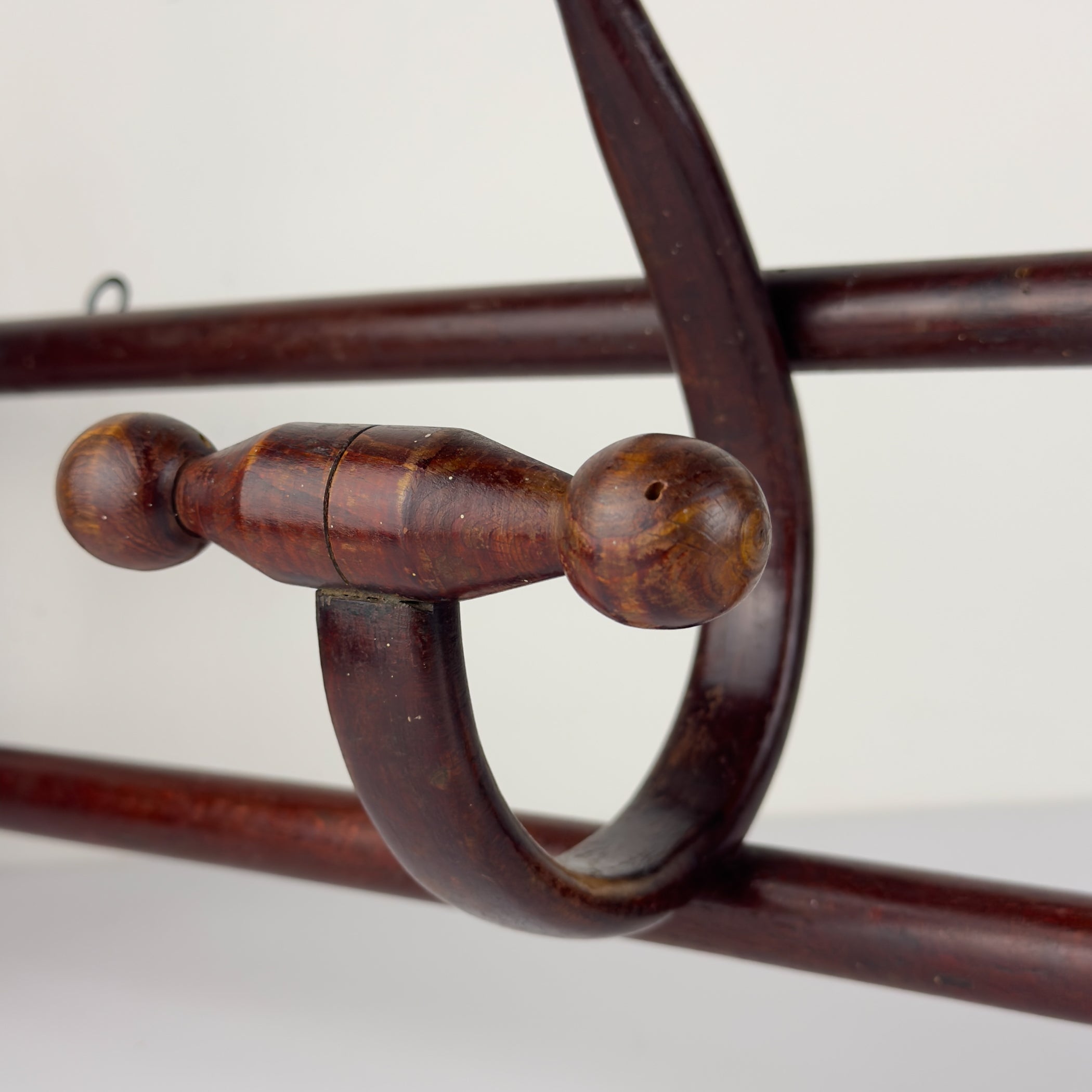 Antique Wooden Coat Rack, Italy 1930s
