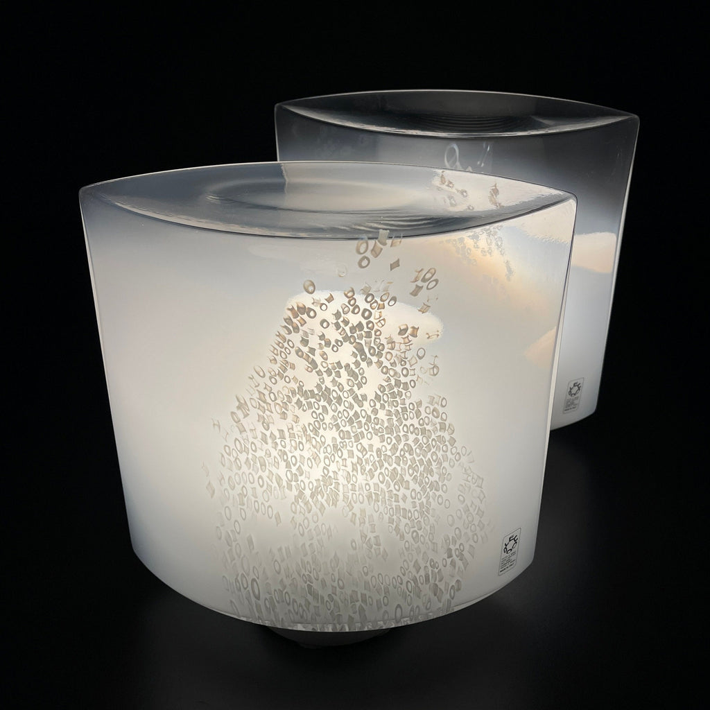 Pair of murano table lamps Idra by Rosanna Tosa for Leucos, Italy 1980s