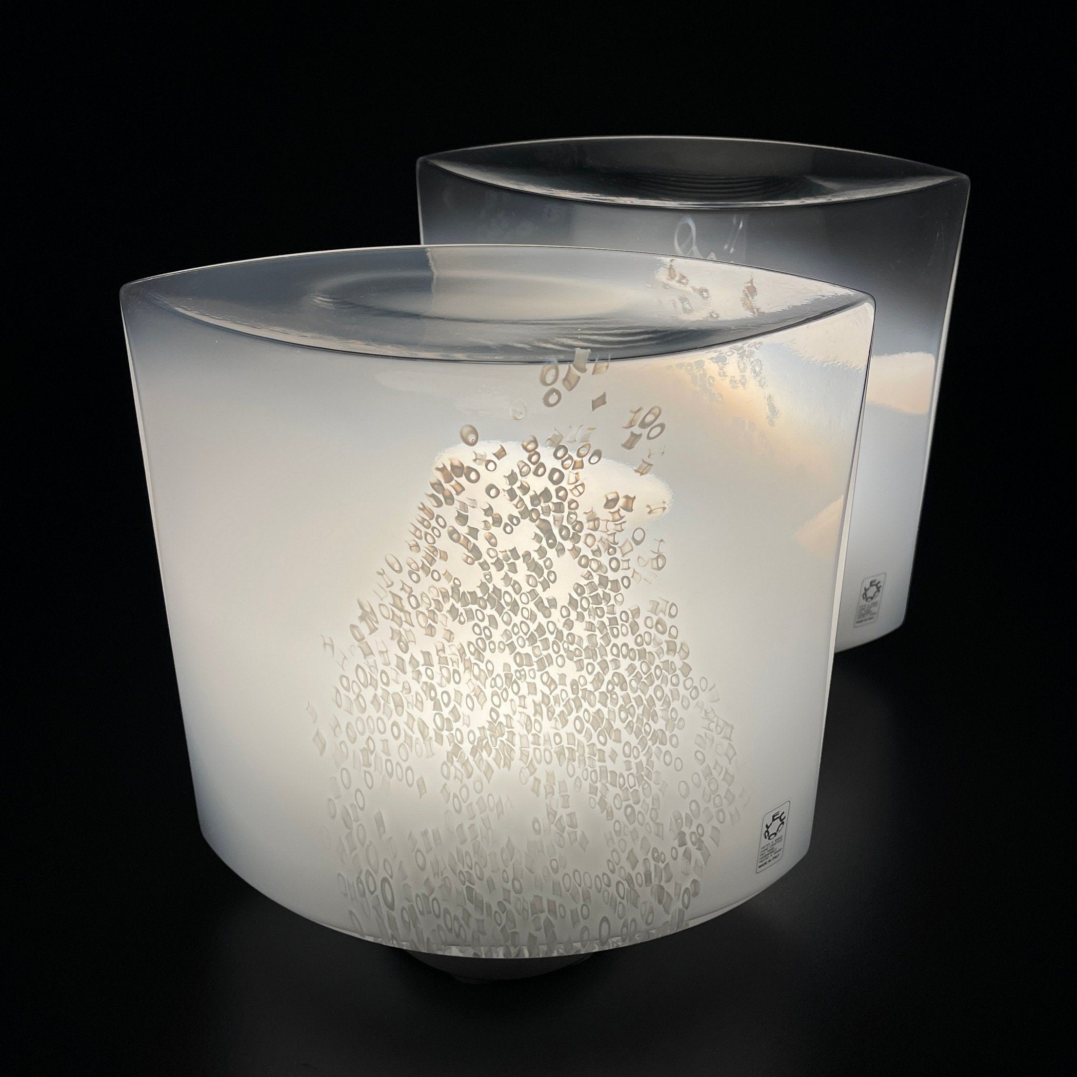 Pair of murano table lamps Idra by Rosanna Tosa for Leucos, Italy 1980s