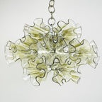 Murano glass chandelier by Mazzega, Italy 1970s, Mid-century modern lamp