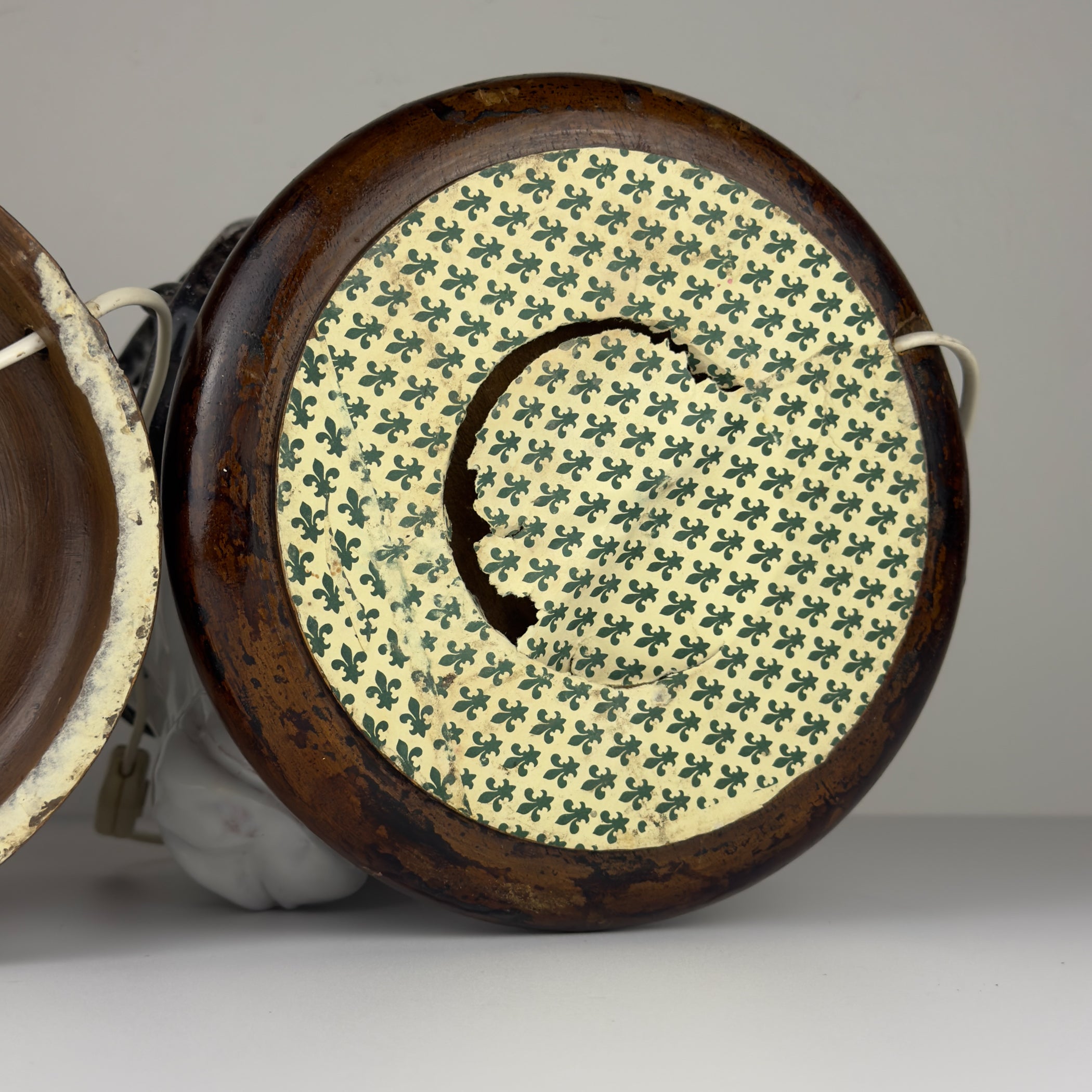 Vintage table lamps Ram Head, Italy 1970s Set of 2