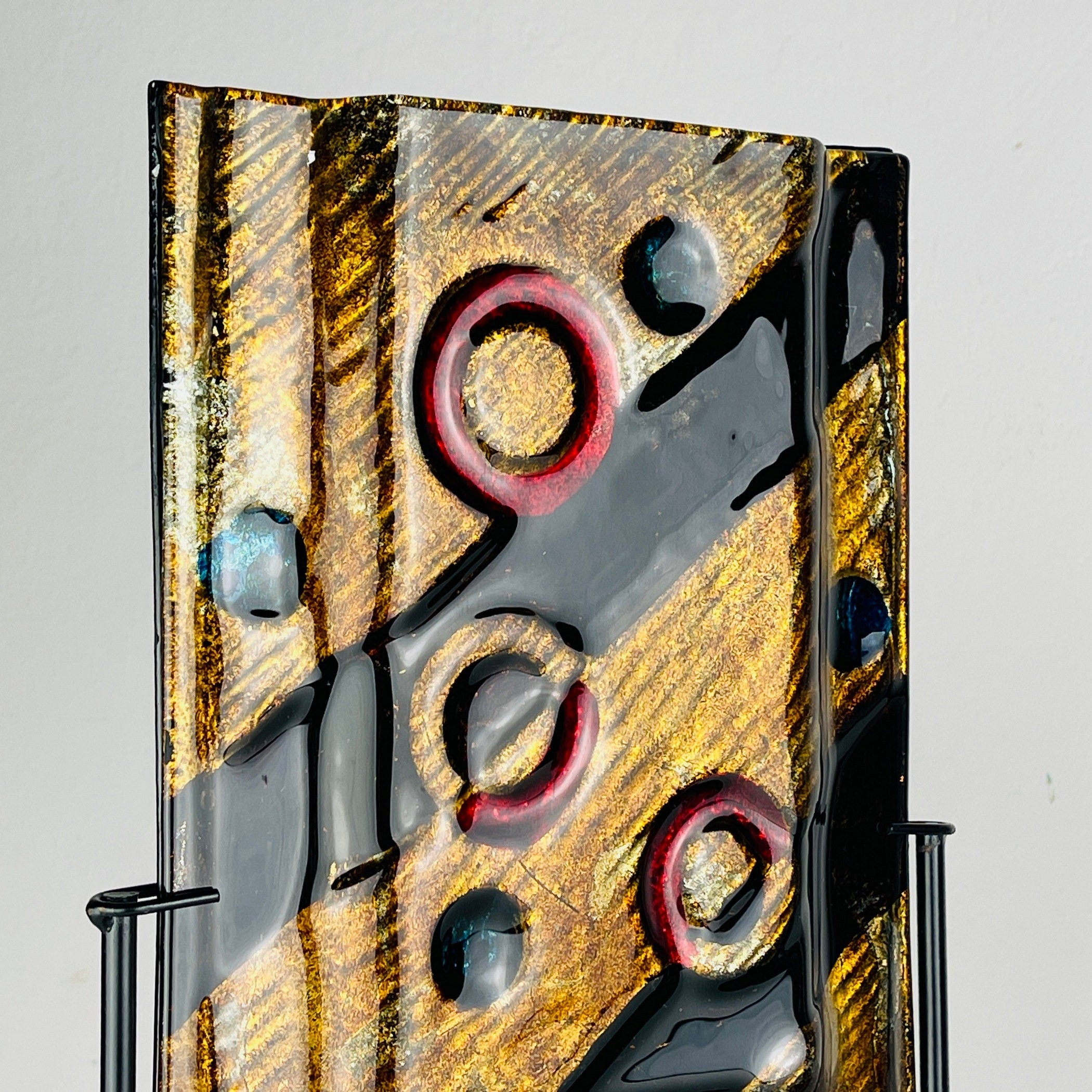 Arte Muranese Geometric Murano Glass Vases - Italian Home Decor - Set of 2