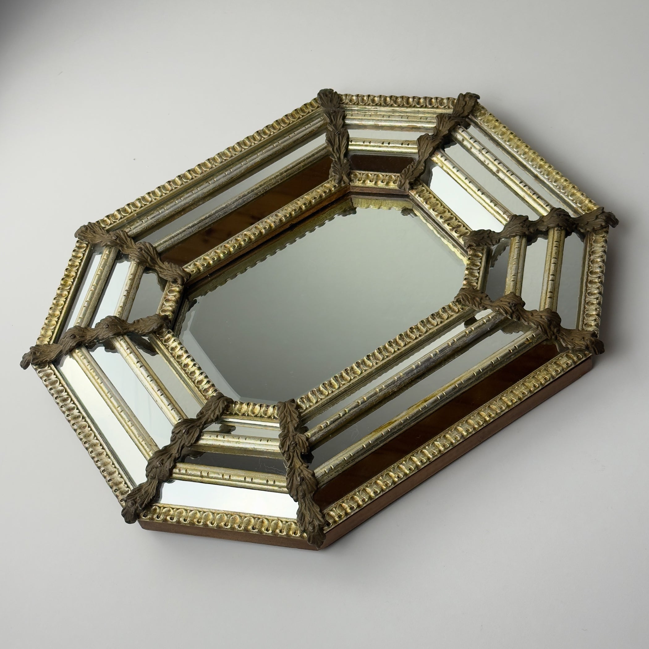 Vintage Octagonal Murano Mirror, Italy 1950s