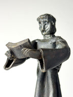 Vintage Brutalist sculpture "Monk With The Book" by Salvino Marsura, Italy 1970s