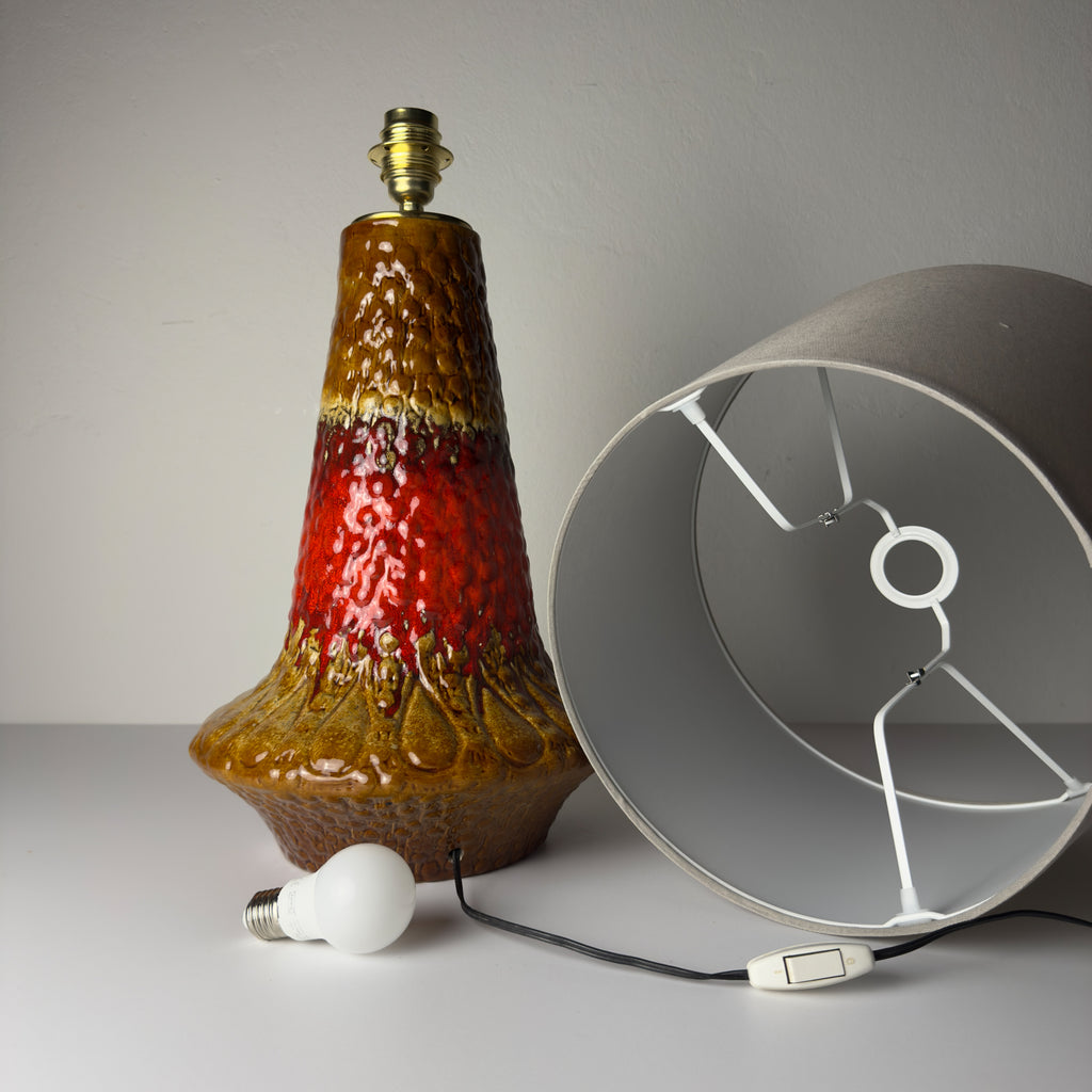 Vintage Ceramic table lamp LAVA by KIL Liboje, Yugoslavia, 1960s