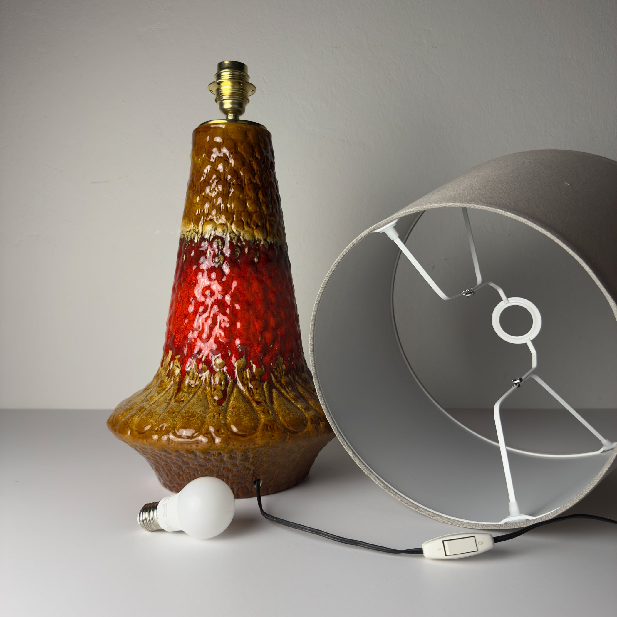 Vintage Ceramic table lamp LAVA by KIL Liboje, Yugoslavia, 1960s
