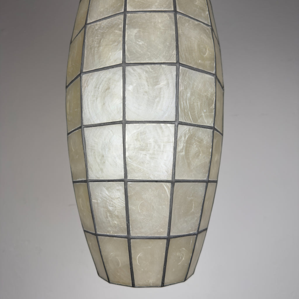 Vintage Capiz Shell Pendant Lamp, Italy 1960s