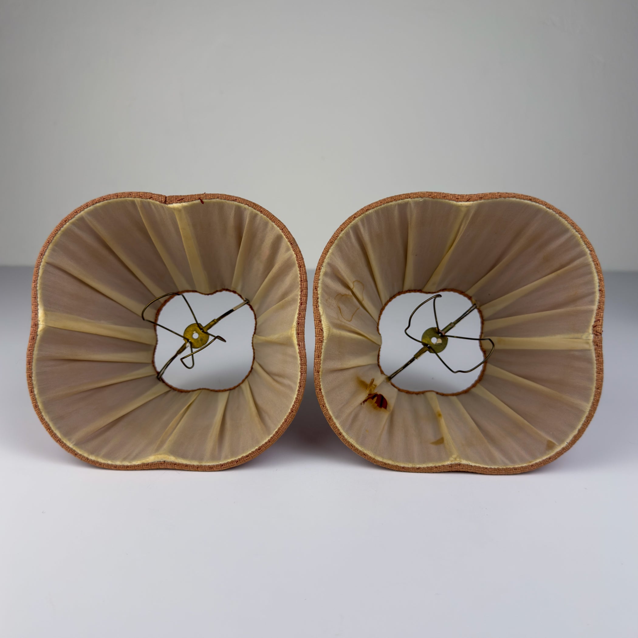 Vintage glasses table lamps, Set of 2, Italy 1950s
