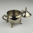 Vintage Metal Coffee or Tea Set of 3, Italy 1980s