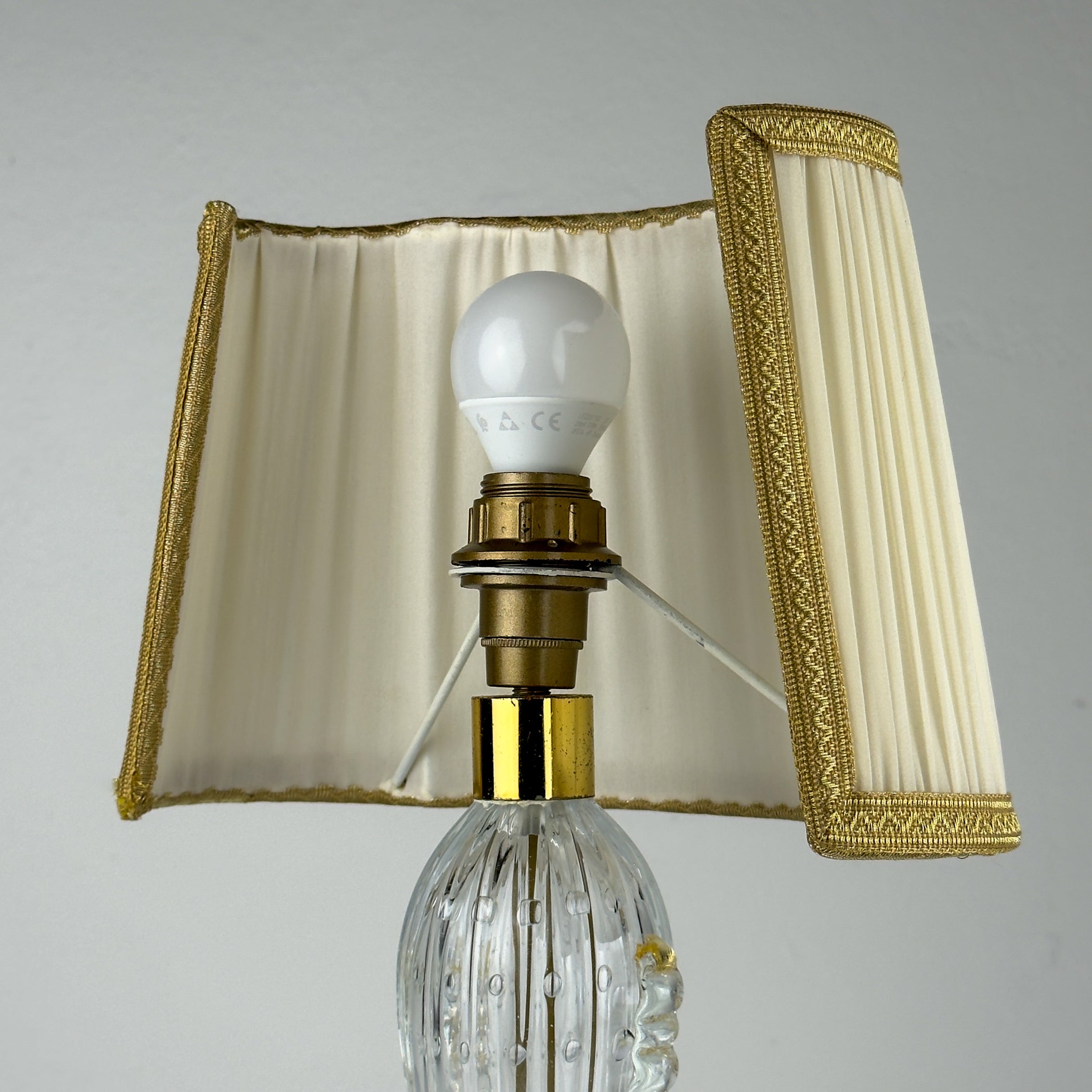 Original Murano glass table lamp by Barovier and Toso, Italy 1980s